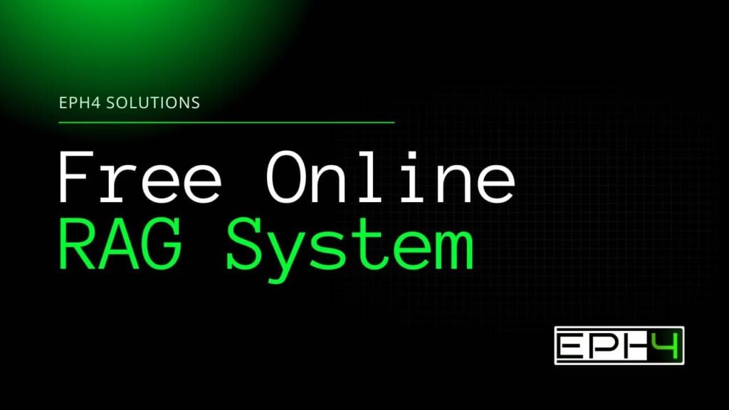 Online RAG system EPH4 Retrieval Augmented Generation