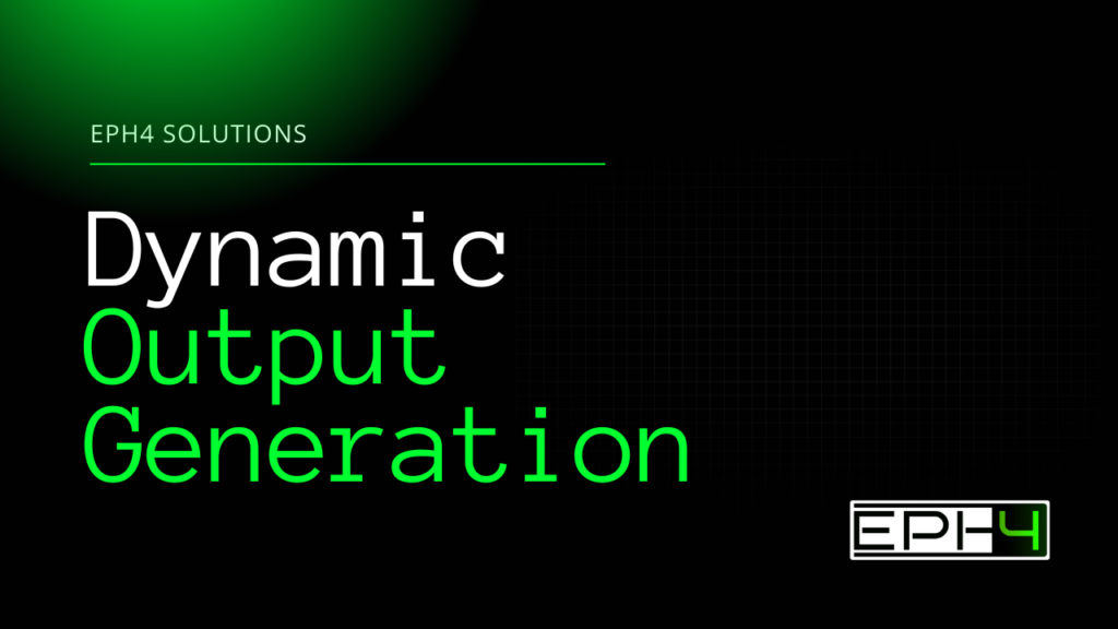 dynamic output live charts from documents eph4